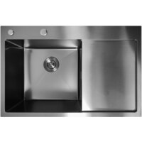 Кухонная мойка Stellar Decor S7850NB-L-D (нано черный) - Превью изображения №8 — Интернет-магазин Time-Shop