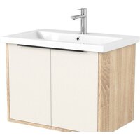 Дабер Тумба под умывальник 018 Cersanit Como 70 Т18.7С.0.18Ч (бежевый/дуб бардолино/ручка черная)