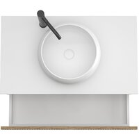  ЗОВ Тумба под умывальник Кито-2 2K80LW0MRMC-LDSPW (белый/тростник) - Превью изображения №2 — Интернет-магазин Time-Shop