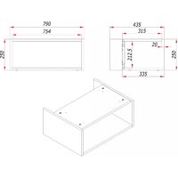  ЗОВ Тумба под умывальник Кито-2 2K80LW0MRMC-LDSPW (белый/тростник) - Превью изображения №11 — Интернет-магазин Time-Shop