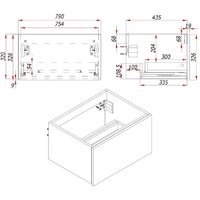  ЗОВ Тумба под умывальник Кито-2 2K80LW0MRMC-LDSPW (белый/тростник) - Превью изображения №10 — Интернет-магазин Time-Shop