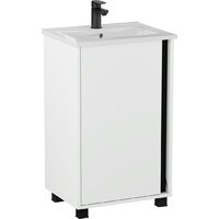  Lauter Тумба под умывальник Nika 49 (белый/черный) - Превью изображения №3 — Интернет-магазин Time-Shop