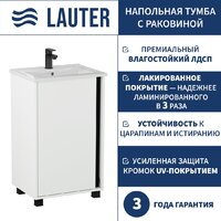 Lauter Тумба под умывальник Nika 49 (белый/черный)