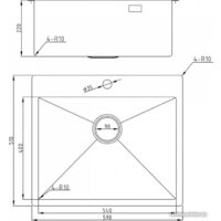 Кухонная мойка Milacio Denia 59 Steel MC.77490 (нержавеющая сталь) - Превью изображения №6 — Интернет-магазин Time-Shop