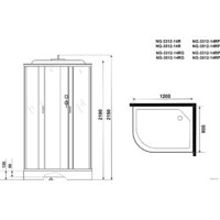 Душевая кабина Niagara NG-3512-14RP 120x80 - Превью изображения №3 — Интернет-магазин Time-Shop