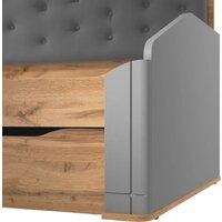 Кровать-тахта Modula Карпин INV01KM-2S-2056/987/1116(06) (серый/дуб натюрель/серый ткань) - Превью изображения №3 — Интернет-магазин Time-Shop