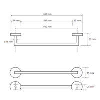 Держатель для полотенца Bemeta Dark 104204040 - Превью изображения №2 — Интернет-магазин Time-Shop