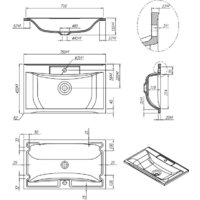 Умывальник Roxen Ariel 75 3001275 - Превью изображения №4 — Интернет-магазин Time-Shop