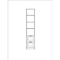 Стеллаж Mio Tesoro Сириус 2 ящика 39x190 2.02.07.140.3 (сонома) - Превью изображения №5 — Интернет-магазин Time-Shop
