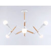 Подвесная люстра Ambrella light Traditional TR80485/6 WH/LW (белый/светлое дерево) - Превью изображения №2 — Интернет-магазин Time-Shop
