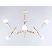 Подвесная люстра Ambrella light Traditional TR80485/6 WH/LW (белый/светлое дерево) - Превью изображения №3 — Интернет-магазин Time-Shop