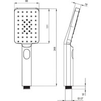 Душевая система  Deante Blur Titanium NQL D9YK - Превью изображения №8 — Интернет-магазин Time-Shop