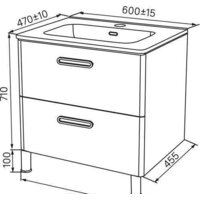  IDDIS Тумба под умывальник Brick 60 BRI60WFi95 - Превью изображения №7 — Интернет-магазин Time-Shop