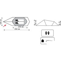 Экспедиционная палатка TRAMP Rock 2 v2 - Превью изображения №2 — Интернет-магазин Time-Shop