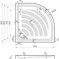 Душевой поддон Lavinia Boho Rock 37072900 90х90 - Превью изображения №7 — Интернет-магазин Time-Shop