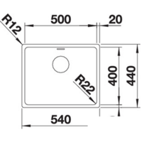 Кухонная мойка Blanco Andano 500-IF (без клапана-автомата) - Превью изображения №4 — Интернет-магазин Time-Shop