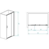 Душевая дверь RGW PA-008-B 350800812-14 110 (черный/прозрачное стекло) - Превью изображения №2 — Интернет-магазин Time-Shop