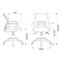 Офисное кресло Бюрократ CH-W695NLT (темно-синий) - Превью изображения №5 — Интернет-магазин Time-Shop