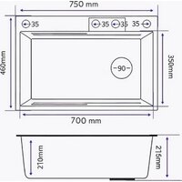 Кухонная мойка MARRBAXX C7546-R Decor C7546-DMR (нержавеющая сталь) - Превью изображения №2 — Интернет-магазин Time-Shop
