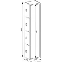  ЗОВ Шкаф-пенал Парма 150 PP150LWP0MWMC1B (белый матовый) - Превью изображения №3 — Интернет-магазин Time-Shop