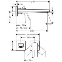 Смеситель Hansgrohe Metropol 32526340 - Превью изображения №2 — Интернет-магазин Time-Shop