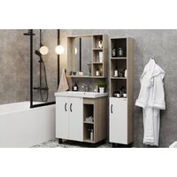  Onika Тумба под умывальник Тимбер 70.10 107056 (белый матовый/дуб сонома) - Превью изображения №2 — Интернет-магазин Time-Shop