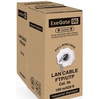 Кабель ExeGate FUTP4-C5e-CCA-S24-IN-PVC-GY-100 FTP - Превью изображения №2 — Интернет-магазин Time-Shop