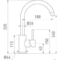 Смеситель Ferro Lugio BLG4 - Превью изображения №2 — Интернет-магазин Time-Shop