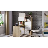 Стол Трия Письменный тип 7 (дуб сонома/белый ясень) - Превью изображения №3 — Интернет-магазин Time-Shop