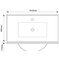  ЗОВ Тумба с умывальником Парма 100 P100LA0MWMC1A-OL100 (аттик/белый матовый/алюминий) - Превью изображения №5 — Интернет-магазин Time-Shop