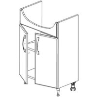  СанитаМебель Тумба под умывальник Камелия-61.13 Д2 (белый) - Превью изображения №2 — Интернет-магазин Time-Shop