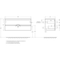  Cezares Тумба под умывальник PLANE-1200-2C-SO-BL - Превью изображения №3 — Интернет-магазин Time-Shop