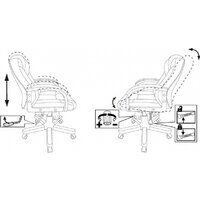 Офисное кресло Бюрократ T-9932W-LOW-Eco (черный, экокожа) - Превью изображения №12 — Интернет-магазин Time-Shop