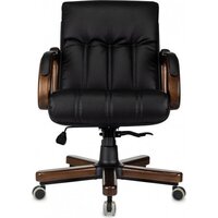 Офисное кресло Бюрократ T-9932W-LOW-Eco (черный, экокожа) - Превью изображения №2 — Интернет-магазин Time-Shop