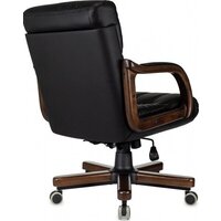 Офисное кресло Бюрократ T-9932W-LOW-Eco (черный, экокожа) - Превью изображения №5 — Интернет-магазин Time-Shop