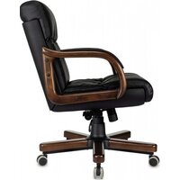 Офисное кресло Бюрократ T-9932W-LOW-Eco (черный, экокожа) - Превью изображения №4 — Интернет-магазин Time-Shop