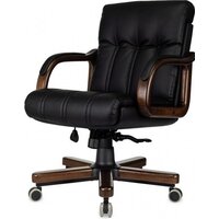 Офисное кресло Бюрократ T-9932W-LOW-Eco (черный, экокожа) - Превью изображения №3 — Интернет-магазин Time-Shop