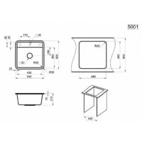 Кухонная мойка Granula ST-5001 (графит) - Превью изображения №3 — Интернет-магазин Time-Shop