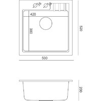 Кухонная мойка Quadron HCQP5052ST - Превью изображения №3 — Интернет-магазин Time-Shop