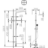 Душевая система  Bravat D283CP-2A-RUS - Превью изображения №2 — Интернет-магазин Time-Shop