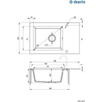 Кухонная мойка Deante Andante ZSN_GL1C - Превью изображения №2 — Интернет-магазин Time-Shop