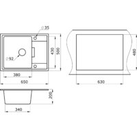 Кухонная мойка Granula 6503 (арктик) - Превью изображения №2 — Интернет-магазин Time-Shop