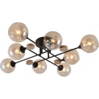 Люстра средней высоты Mirastyle MH-1491B/8 BK+WOOD - Превью изображения №3 — Интернет-магазин Time-Shop