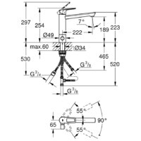 Смеситель Grohe Bauedge 31696000 - Превью изображения №2 — Интернет-магазин Time-Shop