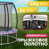 Батут Sundays Favorite Premium 10FT (смайл, с сеткой, с лестницей) - Превью изображения №3 — Интернет-магазин Time-Shop