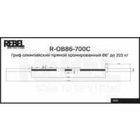 Гриф для штанги Rebel R-OB86-700C - Превью изображения №5 — Интернет-магазин Time-Shop