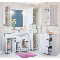  Бриклаер Шкаф-пенал Анна 52 (белый глянец) - Превью изображения №4 — Интернет-магазин Time-Shop