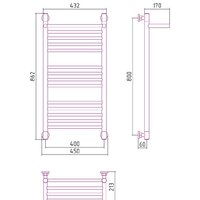 Полотенцесушитель Сунержа Богема с полкой+ 800х400 071-0223-8040 - Превью изображения №3 — Интернет-магазин Time-Shop