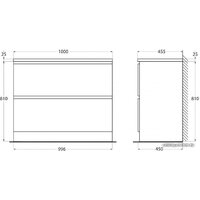  BelBagno Тумба под умывальник Albano-1000-2C-PIA-BL (белый глянец) - Превью изображения №8 — Интернет-магазин Time-Shop