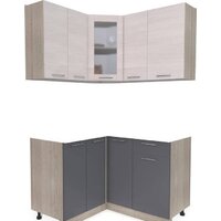 Интерлиния Мила 12x13 без столешницы (вудлайн кремовый/антрацит)